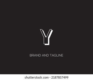 Vector Y logo. Beautiful logotype design for the branding of luxury companies.
