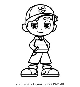 Vetor Y2K Personagem Masculino Street Fashion Isolado