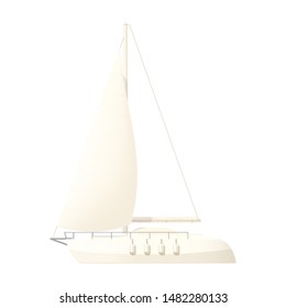 vector yacht clip art, sailboat