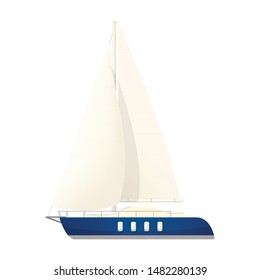 vector yacht clip art, sailboat