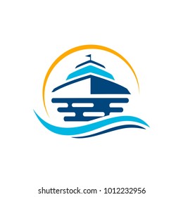 Vector Yacht Club Logo Design Template