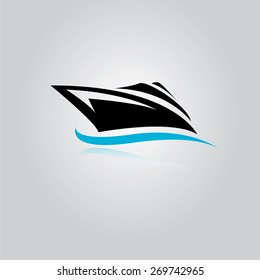 vector yacht icon
