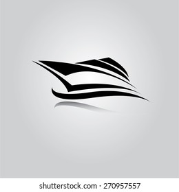 vector yacht icon