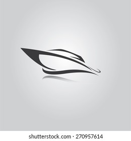 vector yacht icon