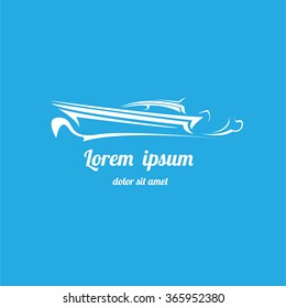 vector yacht icon. vector yacht, boat logo