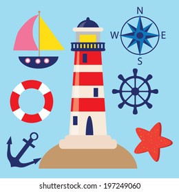 Vector yacht illustration