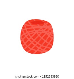 Vector yarn ball in flat style