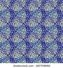 Vector yarn stripe texture seamless pattern background. Blue pink twisted fiber thread style. Natural organic weave stipple effect backdrop. Textured woven vertical geometric striped all over print.
