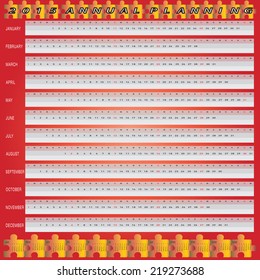 The vector of Year 2015 Calendar Annual Planning Strategy.