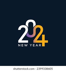 Vector el año 2024 años símbolo de ilustración vectorial.