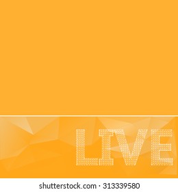 Vector yellow abstract background. Vector booklet list.