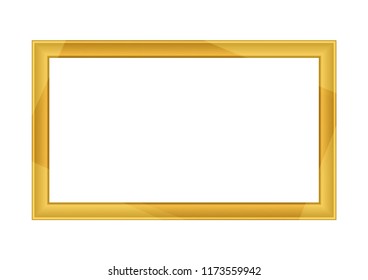 vector yellow abstract frame, metal gold