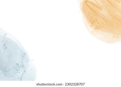 Vector yellow abstract watercolor background
