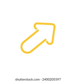 vector of yellow arrow cursor, great for covers, icons or logos