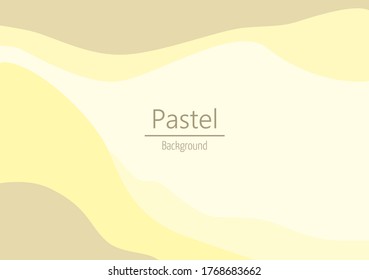 Vector yellow background for beauty industry. Pastel colors. Simple shapes. Abstraction