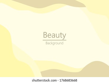 Vector yellow background for beauty industry. Pastel colors. Simple shapes. Abstraction