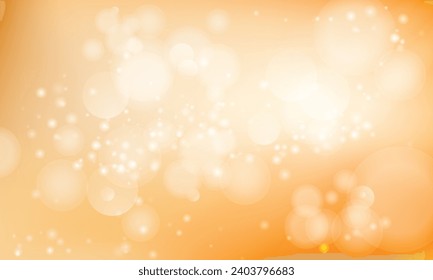 Vector yellow background with glowing sparkle bokeh