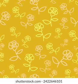 fondo de color amarillo vectorial ilustrado florals estilo vintage patrón sin soldadura perfecto para papel envoltorio, invitaciones, té alto, placas de papel, servilletas, papel estacionario, papel tapiz, proyectos, tela