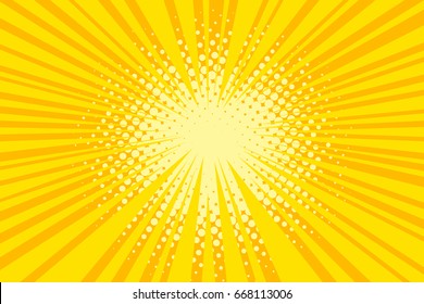 Royalty Free Yellow Pop Art Background Rays Stock Images Photos