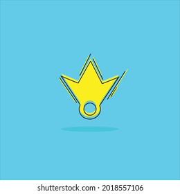 
vector yellow badminton ball on light blue background