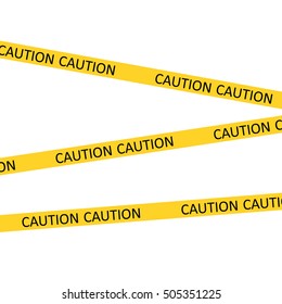 vector yellow barrier tape with the words caution stretched from end to end of the file