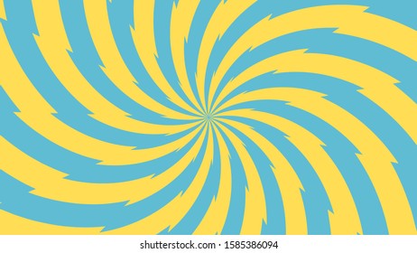 Vector - Yellow and blue abstract sun background.Bursting,Radial,radiating pattern