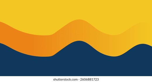 vector yellow and blue background of the wave square