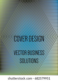 Vector yellow, blue, black, white modern A4 cover design. Gradient glow poster template, geometric halftone banner. Futuristic neon gradient glitch background with abstract shapes, hipster pattern.