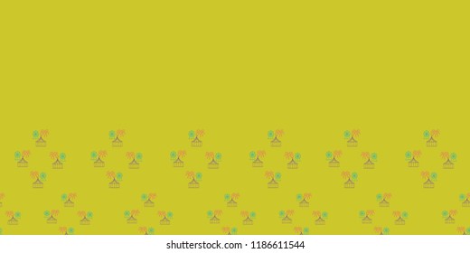 



Vector yellow border carnival seamless pattern background. Suitable for fabrics, wallpapers, gift wrappers, scrapbook projects