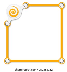 vector yellow box for your text and spiral