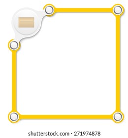 Vector yellow box for your text and envelope