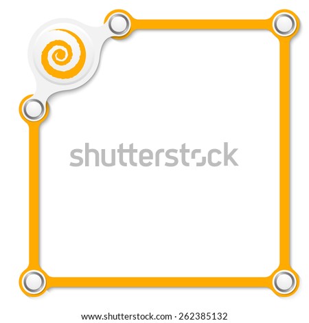 vector yellow box for your text and spiral