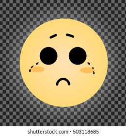 Vector yellow circle icon isolated on  transparent background.  Flat style . 