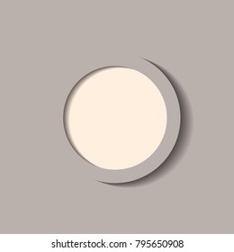 Vector yellow circle On brown ground For a background in the design.
