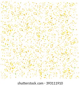 Vector Yellow Confetti Isolated on White Background