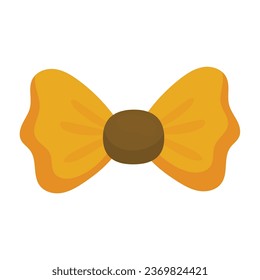 Ilustración aislada del arco festividad amarillo vectorial