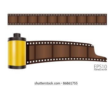 Vector yellow Film roll