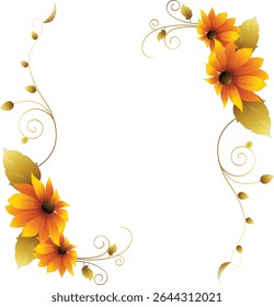 Vetor Amarelo flor canto elemento isolado Padrão Colorido Arte floral realístico ornamento clipe arte casamento elegante bokeh spa romance efeito primavera