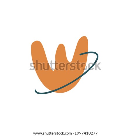 Vector yellow flowers abstract shape, geometric liquid abstraction isolated, trendy modern design element. Smooth lines. Stone texture. pattern isolated