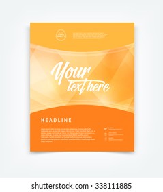 Vector yellow flyer design template 