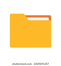 vector yellow folder icon illustration	