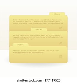 Vector yellow folder template.