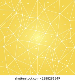 Vector yellow geometric background in cartoon comic style.