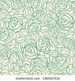 Vector yellow and green floral seamless pattern background. Perfect for wallpaper, scrapbooking, invitations, or fabric application.