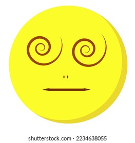 Vector yellow head emoji expressing emotion.
Dazed Confused Misunderstanding