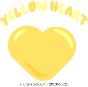 vector yellow heart from the children's set for a boy and a girl