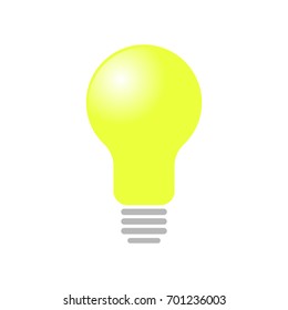 Vector yellow lamp isolated on white background