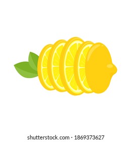 Vector yellow lemon fruit with sour taste for cooking and squeezing to make healthy lemonade