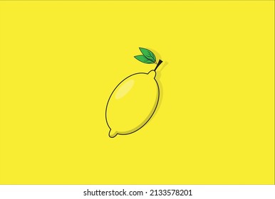 vector yellow lemon fruit used for children's reading books