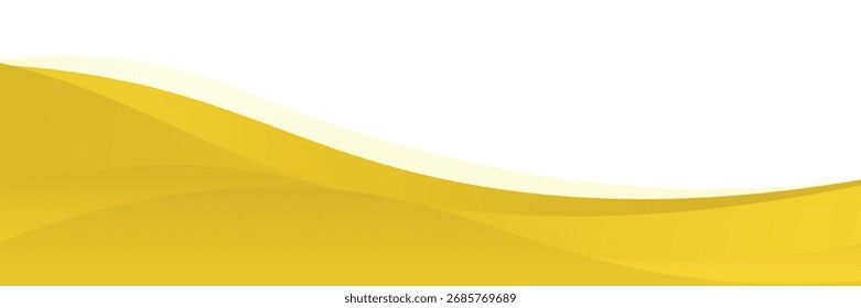 Vektor gelbe Linie Hintergrund Kurve Element mit weißem Raum für Text und Nachricht Design, überlappende Ebenen, Vektor